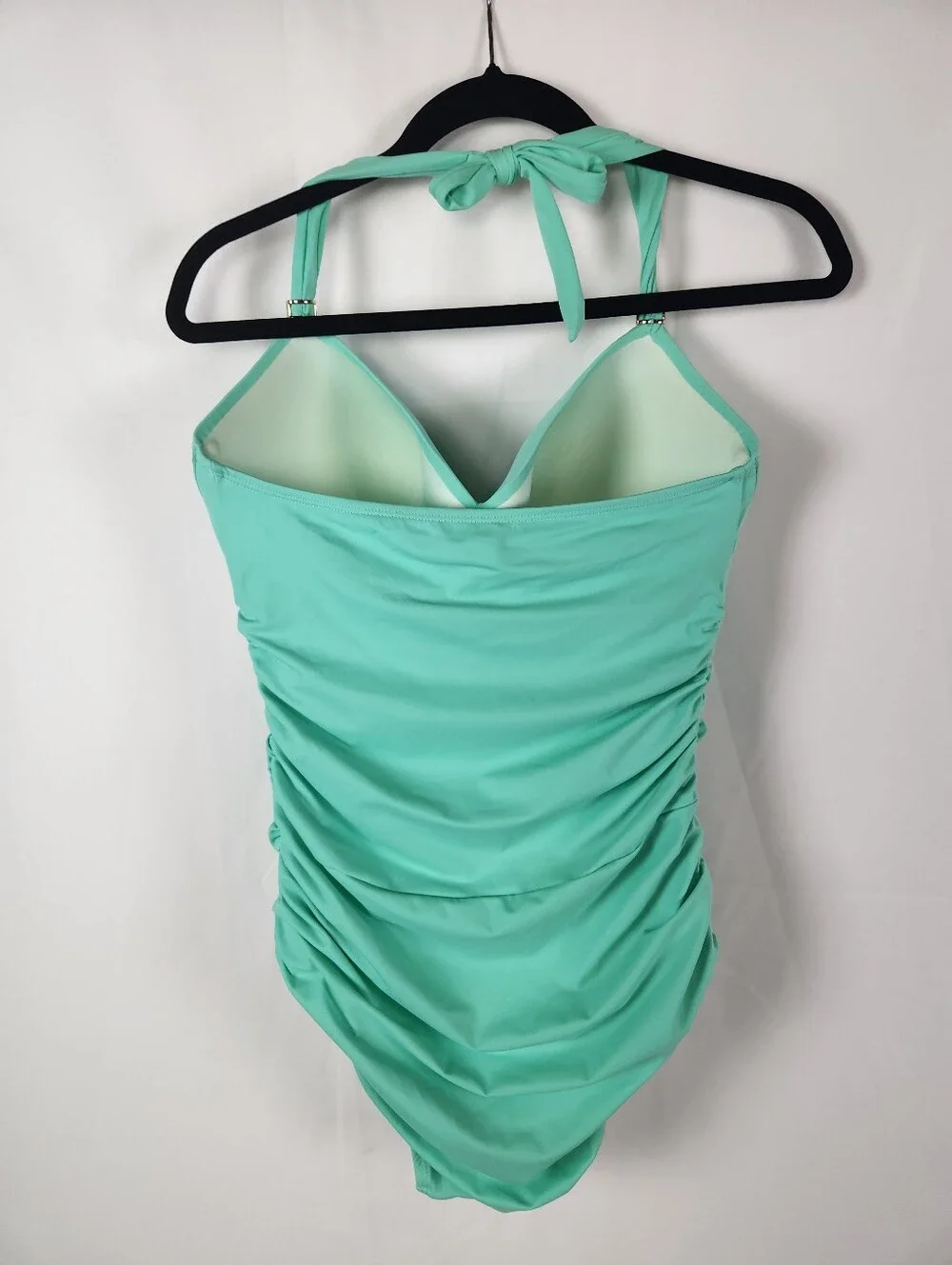 Victoria's Secret Unforgettable One Piece Swimsuit Mint Aqua 38DD NWOT Halter